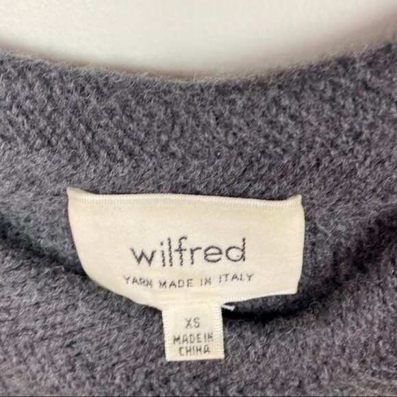 Aritzia Wilfred Palmier Knit Sleeveless Sweater 100% Wool Grey Womens Size XS - Picture 4 of 8